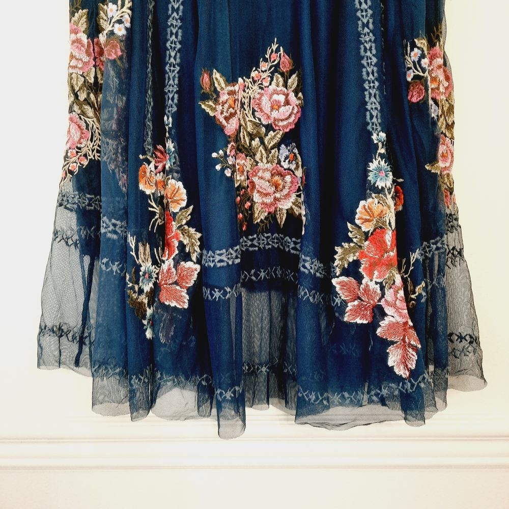 Sundance Poetry Embroidered Midi Skirt Medium NWT - Picture 4 of 8